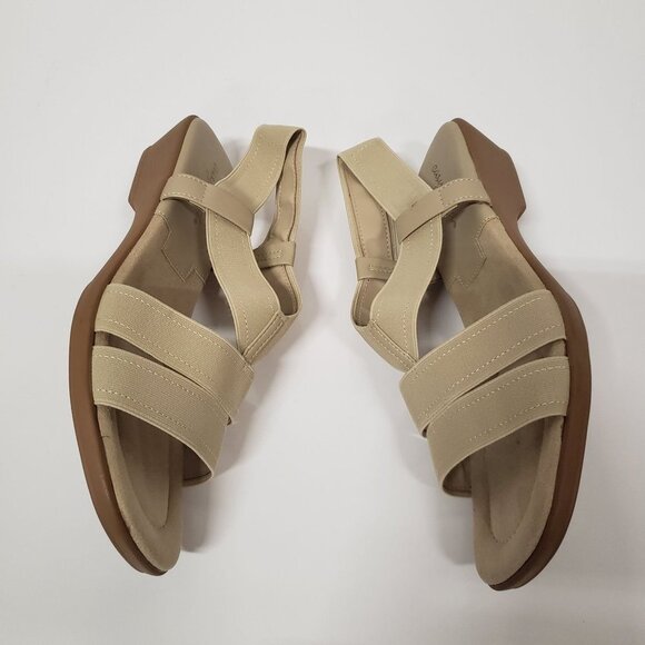 Easy Street Women's Treasure Stretch Sandals in tan - Size 11 - Picture 4 of 8